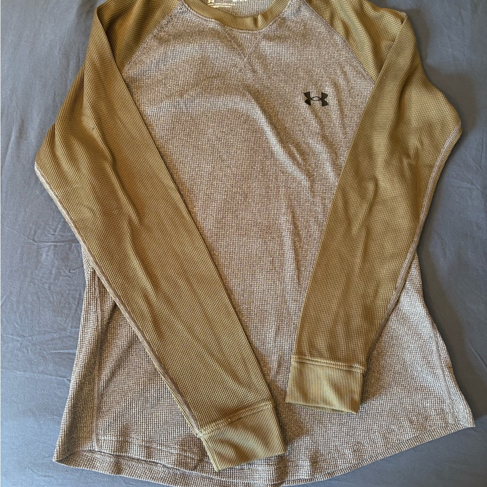 Mens Under Armour Waffle Long Sleeve Top Size Medium